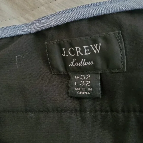 J CREW | Ludlow Black Slim Fit 98% Wool Dress Pants (Size 32) - Picture 8 of 9